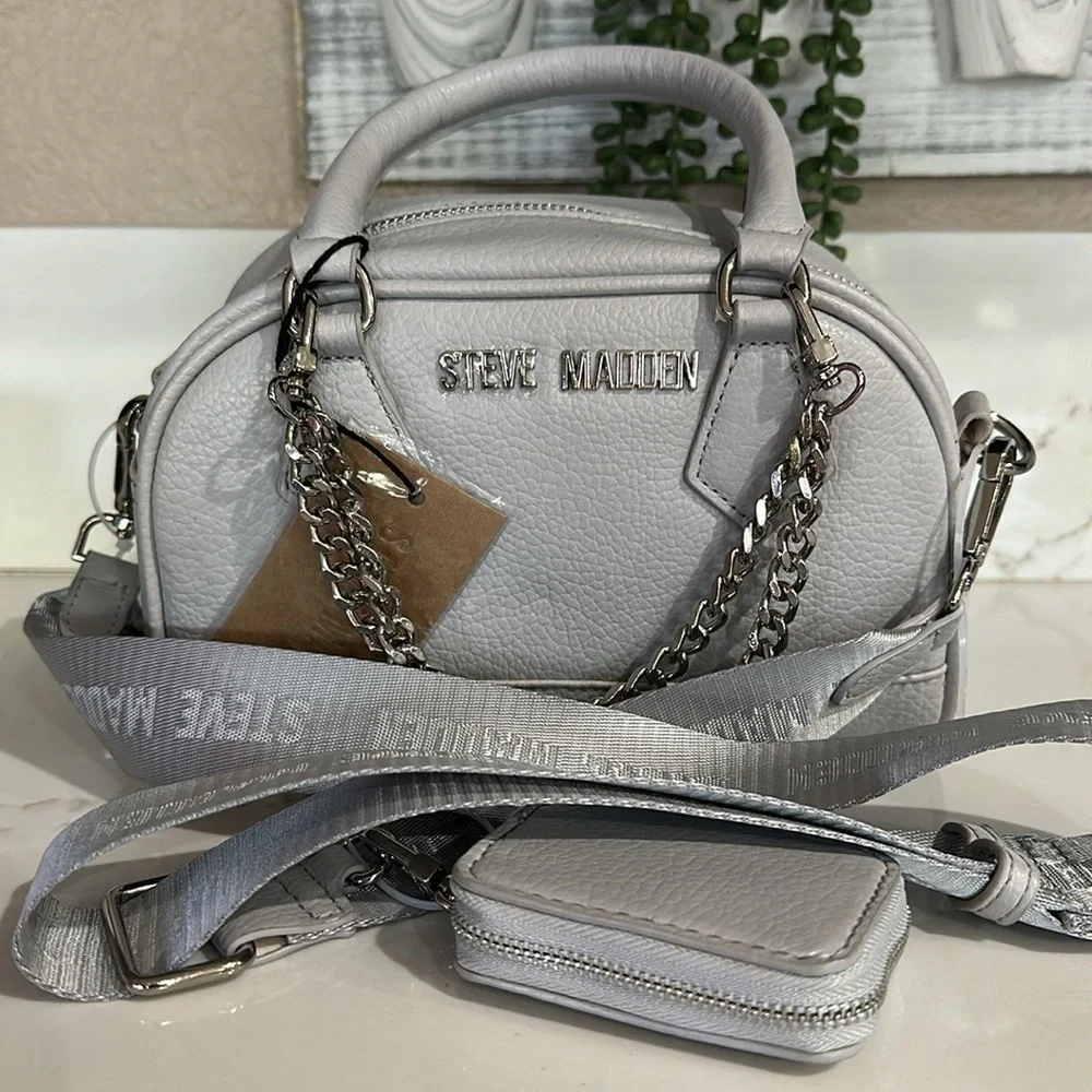 Steve Madden Grey BSailor Satchel Bag - Picture 1 of 8